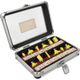 Router Bit Set 12pc Aluminium/glass Case 1/4 Shank